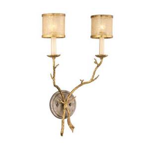 C6612 Parc Royale Multi Bulb Wall Sconce - Gold / Silver Leaf C6612 Parc Royale Multi Bulb Wall Sconce - Gold / Silver Leaf