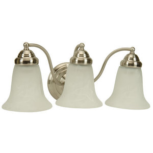 C15318BN3 Cathryn 3 Bulb Bathroom Lighting - Brushed Nickel C15318BN3 Cathryn 3 Bulb Bathroom Lighting - Brushed Nickel