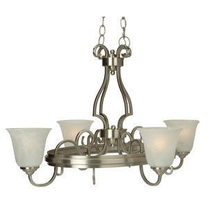 C7133BN4 Builders Mid Sized Chandelier Chandelier - Brushed Nickel C7133BN4 Builders Mid Sized Chandelier Chandelier - Brushed Nickel