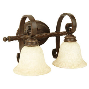 C8118AG2 Riata 2 Bulb Bathroom Lighting - Aged Bronze C8118AG2 Riata 2 Bulb Bathroom Lighting - Aged Bronze
