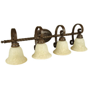 C8136AG4 Riata 4 or More Bulb Bathroom Lighting - Aged Bronze C8136AG4 Riata 4 or More Bulb Bathroom Lighting - Aged Bronze