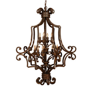 C8139AG12 Riata Large Foyer Chandelier Chandelier - Aged Bronze C8139AG12 Riata Large Foyer Chandelier Chandelier - Aged Bronze