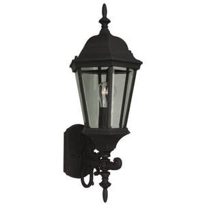 CZ25005 Straight Glass Entrance Outdoor Wall Light - Matte Black CZ25005 Straight Glass Entrance Outdoor Wall Light - Matte Black