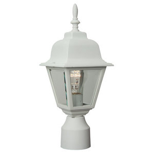 CZ17504 Straight Glass Post Light Post Lights - Matte White CZ17504 Straight Glass Post Light Post Lights - Matte White