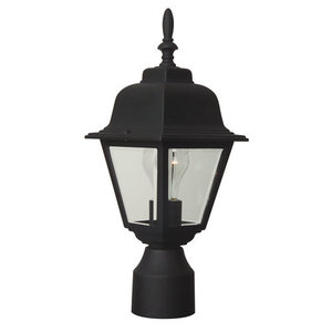 CZ17505 Straight Glass Post Light Post Lights - Matte Black CZ17505 Straight Glass Post Light Post Lights - Matte Black