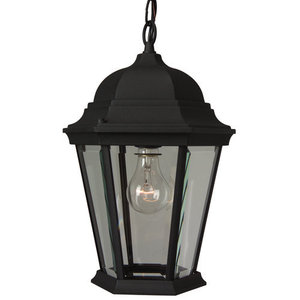 CZ25105 Straight Glass Hanging Hanging Lantern - Matte Black CZ25105 Straight Glass Hanging Hanging Lantern - Matte Black