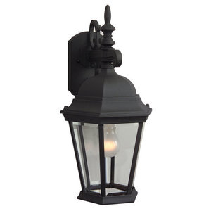 CZ25405 Straight Glass Entrance Outdoor Wall Light - Matte Black CZ25405 Straight Glass Entrance Outdoor Wall Light - Matte Black