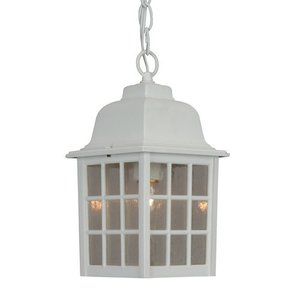 CZ27104 Grid Cage Hanging Hanging Lantern - Matte White CZ27104 Grid Cage Hanging Hanging Lantern - Matte White