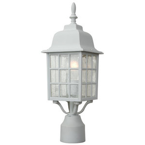 CZ27504 Grid Cage Post Light Post Lights - Matte White CZ27504 Grid Cage Post Light Post Lights - Matte White