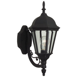 CZ31705 Straight Glass Entrance Outdoor Wall Light - Matte Black CZ31705 Straight Glass Entrance Outdoor Wall Light - Matte Black