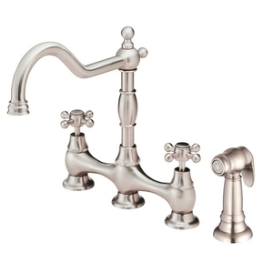 DD404557SS Opulence Two-Handle Kitchen Faucet - Stainless Steel DD404557SS Opulence Two-Handle Kitchen Faucet - Stainless Steel