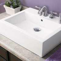 Vessel Style Bathroom Sink 22-3/8 x 18 x 6-1/8 Vessel Style Bathroom Sink 22-3/8 x 18 x 6-1/8