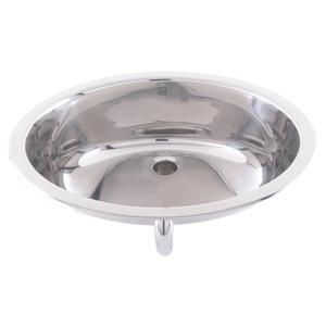 D1300P Stainless Steel Bowl Self Rimming Bathroom Sink - Polished Stainless Steel D1300P Stainless Steel Bowl Self Rimming Bathroom Sink - Polished Stainless Steel