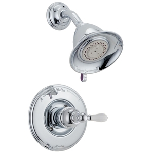 DT14255LHP/DR10000UNBX/DH712 Victorian Single Handle Shower Faucet - Chrome DT14255LHP/DR10000UNBX/DH712 Victorian Single Handle Shower Faucet - Chrome