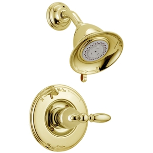 DT14255PBLHP/DR10000UNBX/DH716 Victorian Single Handle Shower Faucet - Brilliance Polished Brass DT14255PBLHP/DR10000UNBX/DH716 Victorian Single Handle Shower Faucet - Brilliance Polished Brass