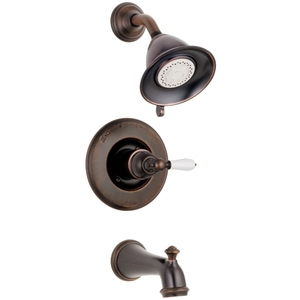 DT14455RBLHP/DH712RB/DR10000UN Victorian One Handle Tub & Shower Faucet - Venetian Bronze DT14455RBLHP/DH712RB/DR10000UN Victorian One Handle Tub & Shower Faucet - Venetian Bronze