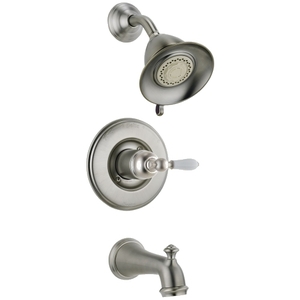 DT14455SSLHP/DH712SS/DR10000UN Victorian One Handle Tub & Shower Faucet - Brilliance Stainless DT14455SSLHP/DH712SS/DR10000UN Victorian One Handle Tub & Shower Faucet - Brilliance Stainless