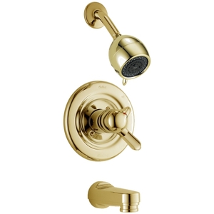 DT17430PB/DR10000UNBX Innovations One Handle Tub & Shower Faucet - Brilliance Polished Brass DT17430PB/DR10000UNBX Innovations One Handle Tub & Shower Faucet - Brilliance Polished Brass