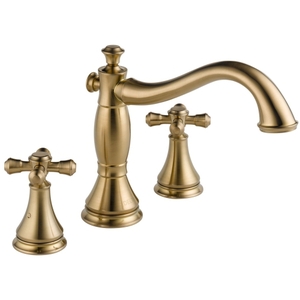 DT2797CZLHP/DR2707/DH695CZ Cassidy Deck Mount Tub Faucet - Brilliance Champagne Bronze DT2797CZLHP/DR2707/DH695CZ Cassidy Deck Mount Tub Faucet - Brilliance Champagne Bronze