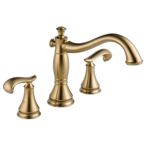 DT2797CZLHP/DR2707/DH698CZ Cassidy Deck Mount Tub Faucet - Brilliance Champagne Bronze DT2797CZLHP/DR2707/DH698CZ Cassidy Deck Mount Tub Faucet - Brilliance Champagne Bronze