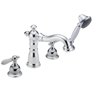 DT4755LHP/DH612/DR4707 Victorian Deck Mount With Handshower Tub Faucet - Chrome DT4755LHP/DH612/DR4707 Victorian Deck Mount With Handshower Tub Faucet - Chrome