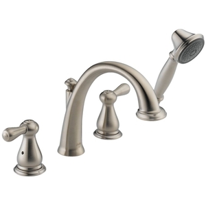 DT4775SS/DR4707 Leland Deck Mount With Handshower Tub Faucet - Brilliance Stainless DT4775SS/DR4707 Leland Deck Mount With Handshower Tub Faucet - Brilliance Stainless