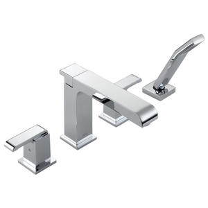 DT4786/DR4707 Arzo Deck Mount With Handshower Tub Faucet - Chrome DT4786/DR4707 Arzo Deck Mount With Handshower Tub Faucet - Chrome