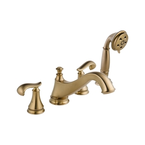 DT4795CZLHP/DR4707/DH698CZ Cassidy Deck Mount With Handshower Tub Faucet - Brilliance Champagne Bronze DT4795CZLHP/DR4707/DH698CZ Cassidy Deck Mount With Handshower Tub Faucet - Brilliance Champagne Bronze