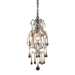 E120131AMB Opulence Mini-Pendant Pendant Light - Rust / Amber E120131AMB Opulence Mini-Pendant Pendant Light - Rust / Amber