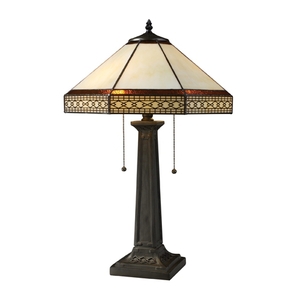 DD1858 Stone Filigree Table Lamp - Tiffany Bronze DD1858 Stone Filigree Table Lamp - Tiffany Bronze