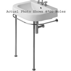 D0417750000/D0030601000 Happy D Console Bathroom Sink - White D0417750000/D0030601000 Happy D Console Bathroom Sink - White