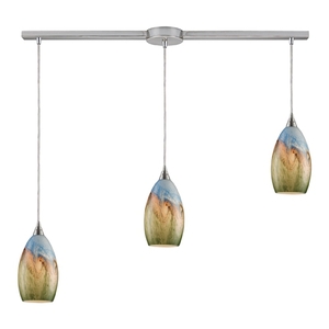 E100773L Geologic Multi Light Pendant Light - Satin Nickel E100773L Geologic Multi Light Pendant Light - Satin Nickel