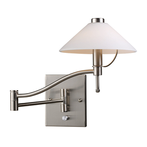E101121 Swingarm 1 Bulb Wall Sconce - Satin Nickel E101121 Swingarm 1 Bulb Wall Sconce - Satin Nickel