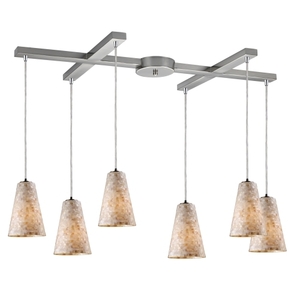 E101426 Capri Multi Light Pendant Light - Satin Nickel E101426 Capri Multi Light Pendant Light - Satin Nickel