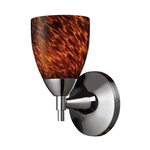 E101501PCES Celina 1 Bulb Wall Sconce - Polished Chrome / Espresso E101501PCES Celina 1 Bulb Wall Sconce - Polished Chrome / Espresso