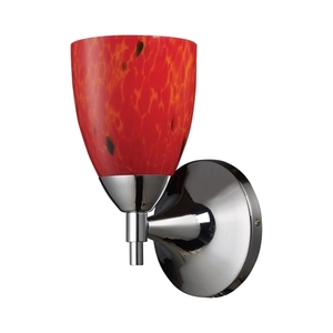 E101501PCFR Celina 1 Bulb Wall Sconce - Polished Chrome / Fire Red E101501PCFR Celina 1 Bulb Wall Sconce - Polished Chrome / Fire Red