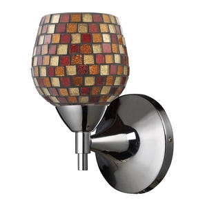 E101501PCMLT Celina 1 Bulb Wall Sconce - Polished Chrome / Multi Fusion E101501PCMLT Celina 1 Bulb Wall Sconce - Polished Chrome / Multi Fusion