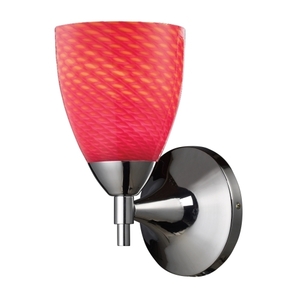 E101501PCSC Celina 1 Bulb Wall Sconce - Polished Chrome / Scarlet E101501PCSC Celina 1 Bulb Wall Sconce - Polished Chrome / Scarlet