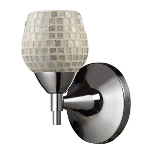 E101501PCSLV Celina 1 Bulb Wall Sconce - Polished Chrome / Silver E101501PCSLV Celina 1 Bulb Wall Sconce - Polished Chrome / Silver