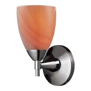 E101501PCSY Celina 1 Bulb Wall Sconce - Polished Chrome / Sandy E101501PCSY Celina 1 Bulb Wall Sconce - Polished Chrome / Sandy
