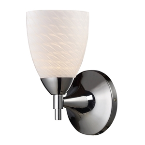 E101501PCWS Celina 1 Bulb Wall Sconce - Polished Chrome / White Swirl E101501PCWS Celina 1 Bulb Wall Sconce - Polished Chrome / White Swirl