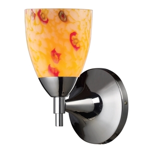 E101501PCYW Celina 1 Bulb Wall Sconce - Polished Chrome / Yellow E101501PCYW Celina 1 Bulb Wall Sconce - Polished Chrome / Yellow