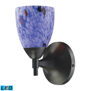 E101501DRBLLED Celina 1 Bulb Wall Sconce - Dark Rust / Starburst Blue E101501DRBLLED Celina 1 Bulb Wall Sconce - Dark Rust / Starburst Blue