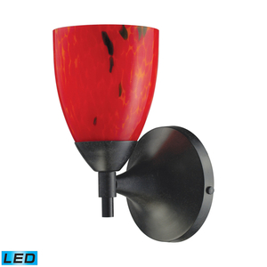 E101501DRFRLED Celina 1 Bulb Wall Sconce - Dark Rust / Fire Red E101501DRFRLED Celina 1 Bulb Wall Sconce - Dark Rust / Fire Red