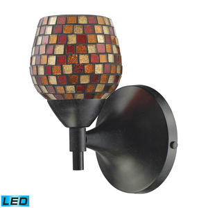 E101501DRMLTLED Celina 1 Bulb Wall Sconce - Dark Rust / Multi Fusion E101501DRMLTLED Celina 1 Bulb Wall Sconce - Dark Rust / Multi Fusion
