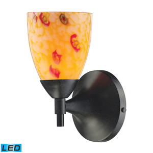 E101501DRYWLED Celina 1 Bulb Wall Sconce - Dark Rust / Yellow E101501DRYWLED Celina 1 Bulb Wall Sconce - Dark Rust / Yellow