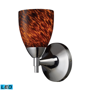 E101501PCESLED Celina 1 Bulb Wall Sconce - Polished Chrome / Espresso E101501PCESLED Celina 1 Bulb Wall Sconce - Polished Chrome / Espresso