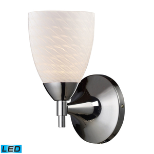 E101501PCWSLED Celina 1 Bulb Wall Sconce - Polished Chrome / White Swirl E101501PCWSLED Celina 1 Bulb Wall Sconce - Polished Chrome / White Swirl
