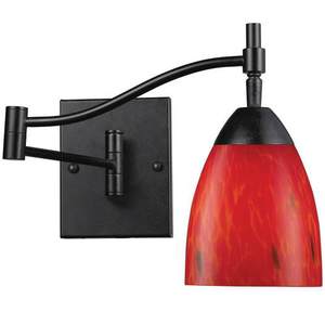 D101511DRFR Celina Swing Arm Lamp - Dark Rust / Fire Red D101511DRFR Celina Swing Arm Lamp - Dark Rust / Fire Red