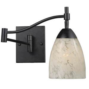D101511DRSW Celina Swing Arm Lamp - Dark Rust / Snow White D101511DRSW Celina Swing Arm Lamp - Dark Rust / Snow White